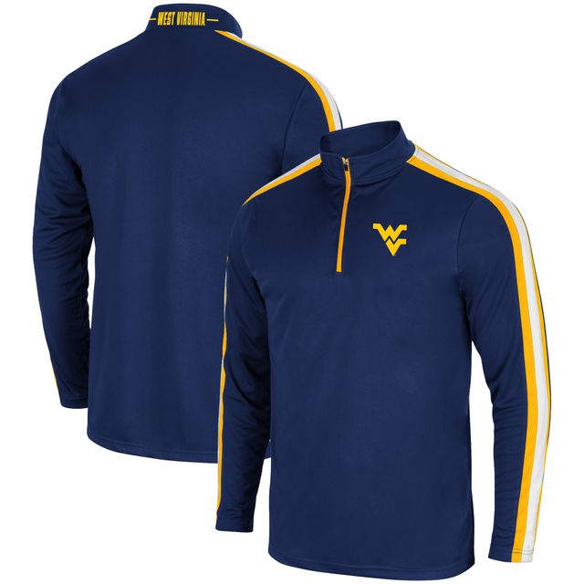 Veste homme Colosseum Navy West Virginia Mountaineers 1955 Quarter-Zip