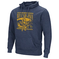 Men's Colosseum Navy West Virginia Mountaineers 2024 Fan Pullover Hoodie