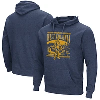 Men's Colosseum Navy West Virginia Mountaineers 2024 Fan Pullover Hoodie