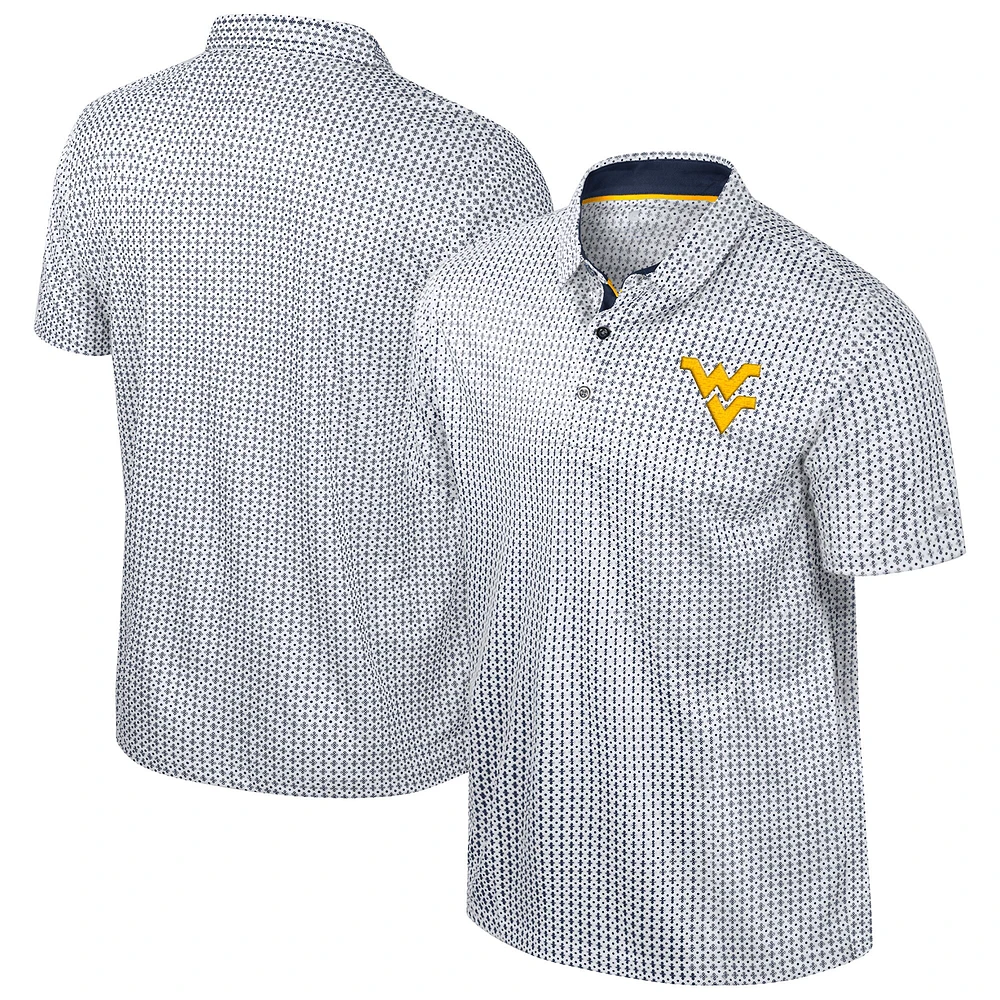 Polo Marty Rival bleu marine pour homme Colosseum West Virginia Mountaineers, grande taille
