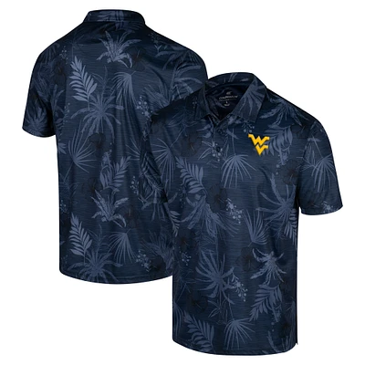 Polo Colosseum bleu marine West Virginia Mountaineers Big & Tall Palms pour hommes