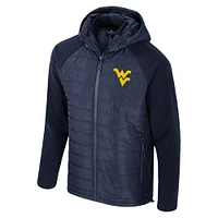 Men's Colosseum  Navy West Virginia Mountaineers Block The Sun Full-Zip Hooded Jacket