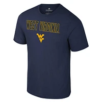 Men's Colosseum Navy West Virginia Mountaineers Color Pop Active Blend T-Shirt