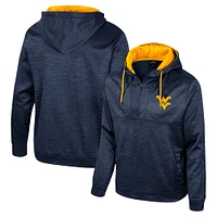 Sweat à capuche demi-zip Cypher bleu marine Colosseum pour homme des West Virginia Mountaineers