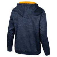 Sweat à capuche demi-zip Cypher bleu marine Colosseum pour homme des West Virginia Mountaineers