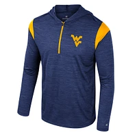 Men's Colosseum Navy West Virginia Mountaineers Dozer Half-Zip Windshirt