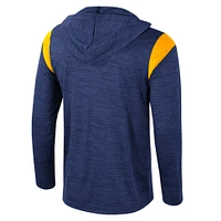 Men's Colosseum Navy West Virginia Mountaineers Dozer Half-Zip Windshirt