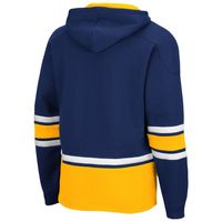 Men's Colosseum Navy West Virginia Mountaineers Lace Up 3.0 Pullover Hoodie