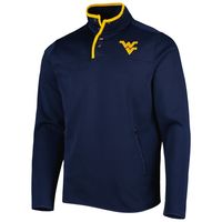 Men's Colosseum Navy West Virginia Mountaineers Rebound Quarter-Snap Jacket