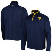 Men's Colosseum Navy West Virginia Mountaineers Rebound Quarter-Snap Jacket