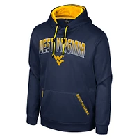 Men's Colosseum Navy West Virginia Mountaineers Reese Pullover Hoodie