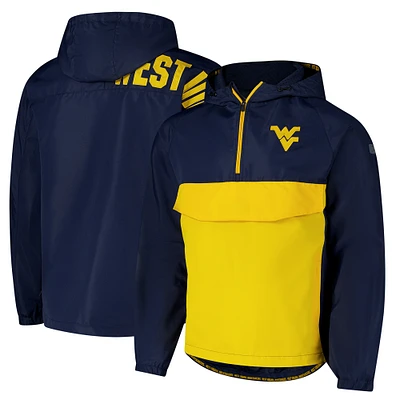 Veste anorak à demi-zip Colosseum Navy West Virginia Mountaineers pour homme