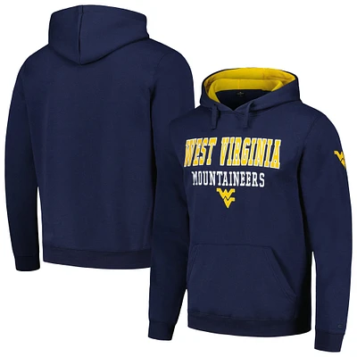 Men's Colosseum Navy West Virginia Mountaineers Sunrise Pullover Hoodie