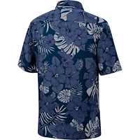 Men's Colosseum Navy West Virginia Mountaineers The Dude Camp Button-Up Shirt