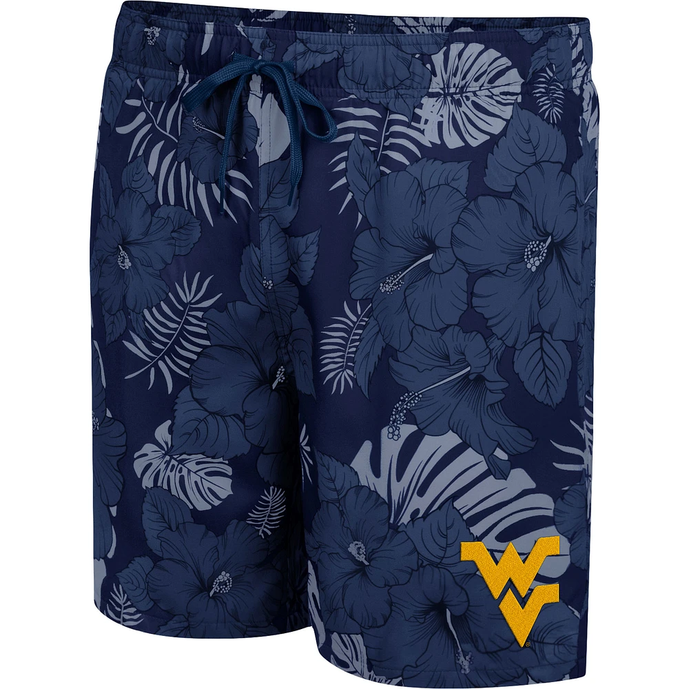 Colosseum Navy West Virginia Mountaineers The Dude Short de bain pour homme