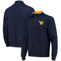 Men's Colosseum Navy West Virginia Mountaineers Tortugas Logo Quarter-Zip Jacket