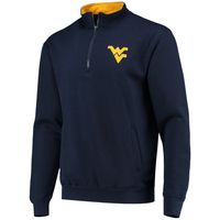 Men's Colosseum Navy West Virginia Mountaineers Tortugas Logo Quarter-Zip Jacket