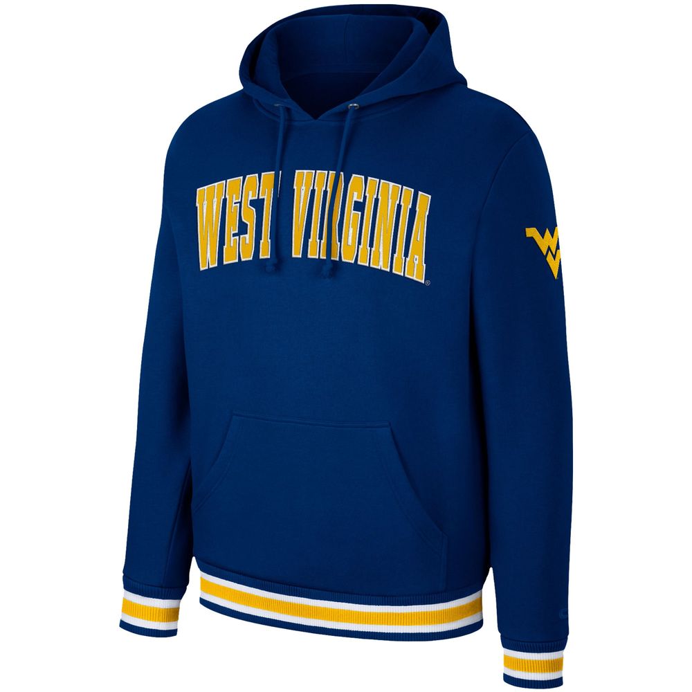 Men's Colosseum Navy West Virginia Mountaineers Varsity Arch Pullover Hoodie