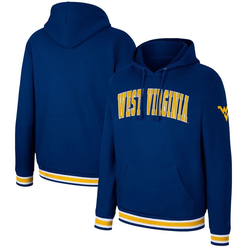 Men's Colosseum Navy West Virginia Mountaineers Varsity Arch Pullover Hoodie