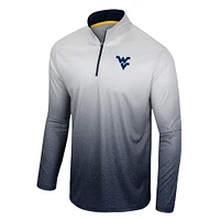 Colosseum White/Navy West Virginia Mountaineers Laws of Physics Coupe-vent à quart de zip pour homme