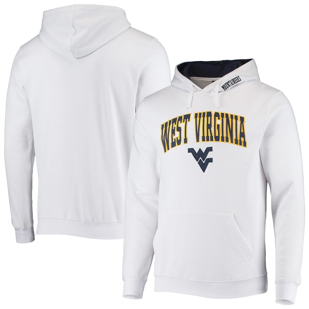 Chandail à capuchon Colosseum White West Virginia Mountaineers Arch & Logo 3.0 pour hommes