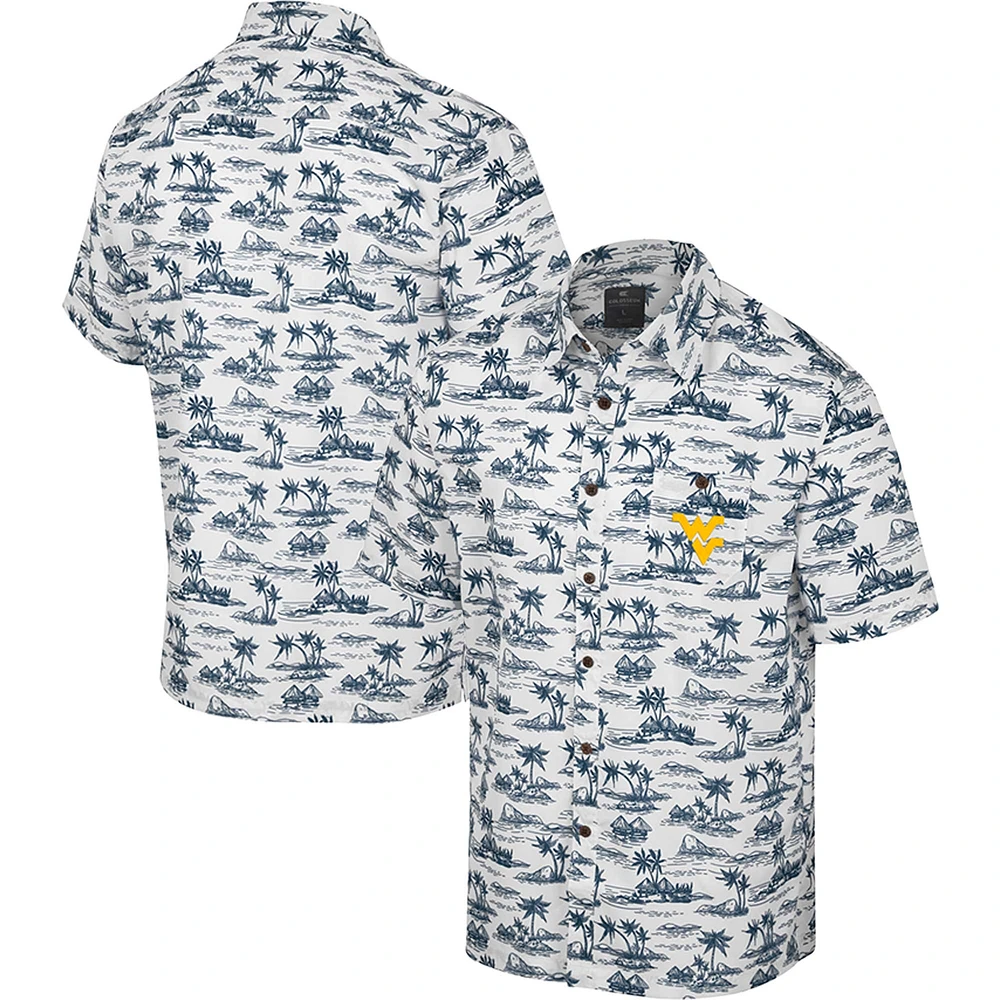 Colosseum White West Virginia Mountaineers Spontaneous is Romantic Camp Chemise boutonnée pour homme