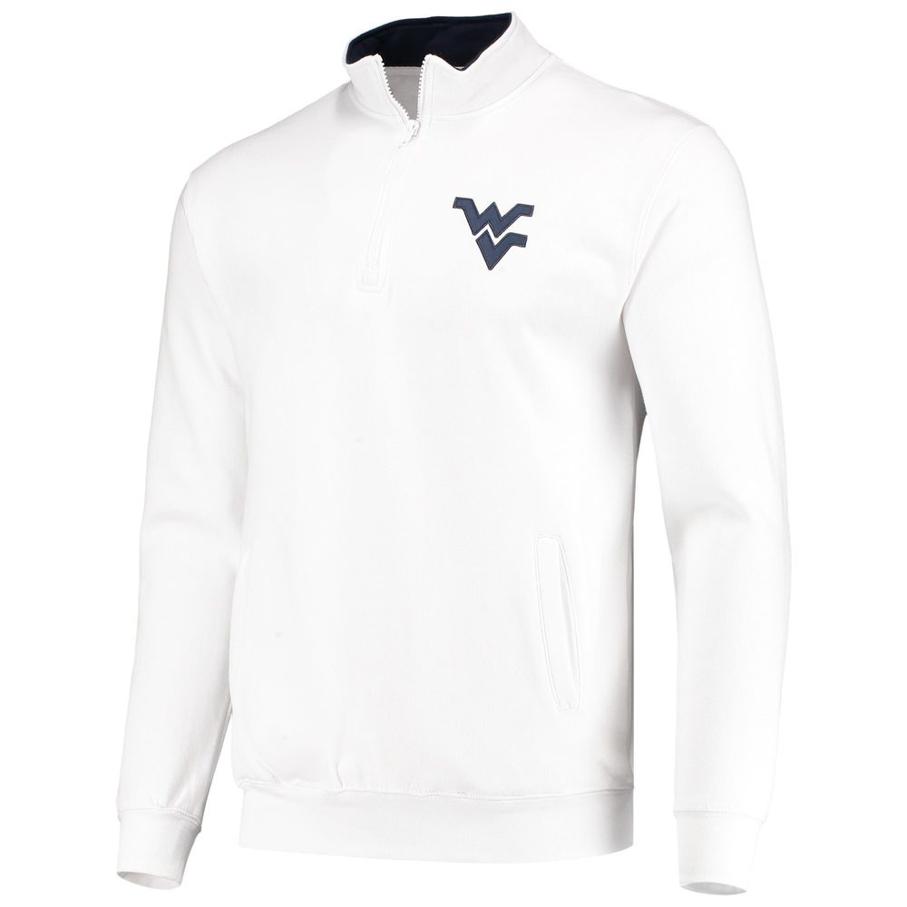 Men's Colosseum White West Virginia Mountaineers Tortugas Logo Quarter-Zip Jacket