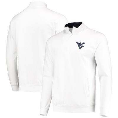 Men's Colosseum White West Virginia Mountaineers Tortugas Logo Quarter-Zip Jacket