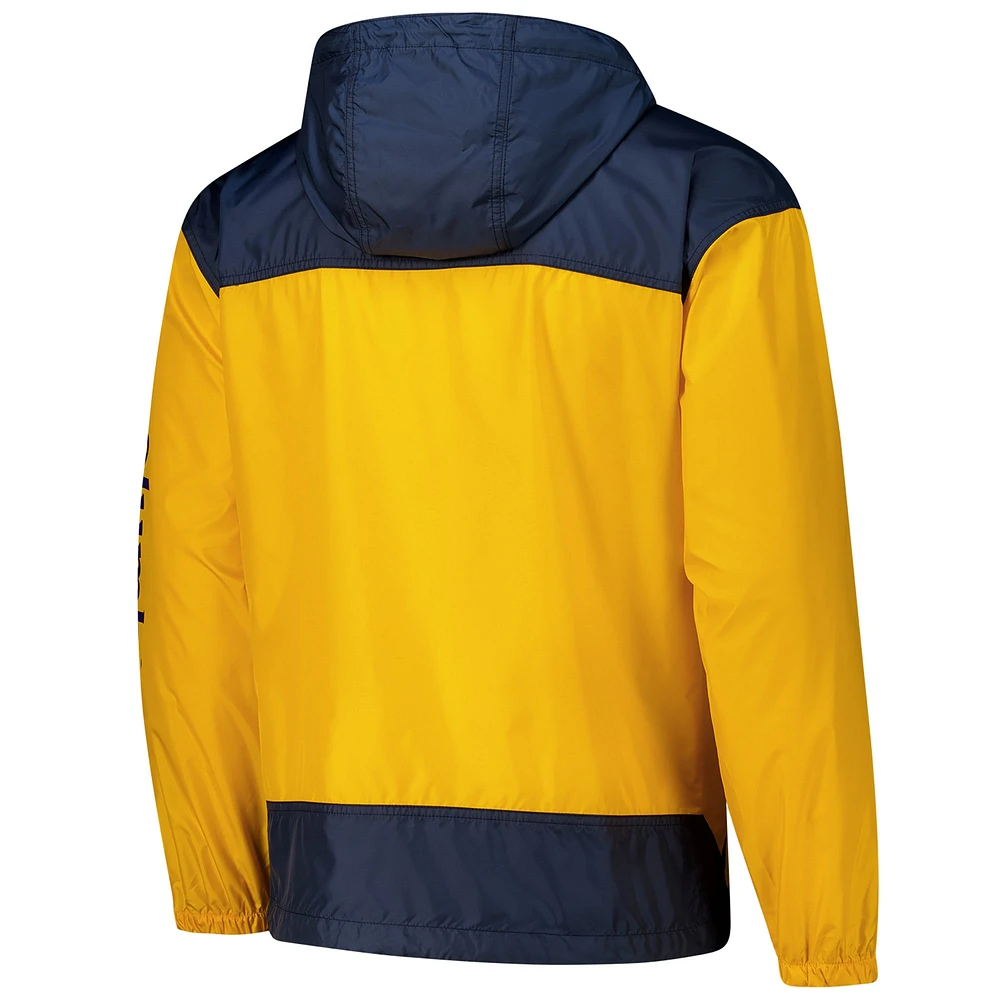 Veste coupe-vent entièrement zippée Columbia Gold West Virginia Mountaineers Flash Challenger II Omni-Shade pour homme