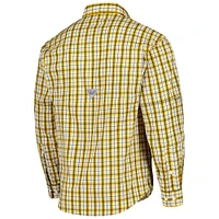 Men's Columbia Gold West Virginia Mountaineers Super Tamiami Omni-Wick Long Sleeve Button-Down Shirt