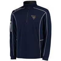 Men's Columbia Golf Navy West Virginia Mountaineers Shotgun Quarter-Zip Pullover