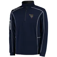 Columbia Golf Navy West Virginia Mountaineers Shotgun Quarter-Zip Pull pour homme