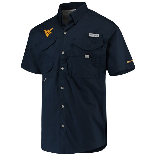 Chemise pour homme Columbia Navy West Virginia Mountaineers Bonehead