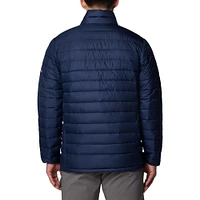 Veste isolante entièrement zippée Columbia Double Blitz Omni-Heat Infinity pour homme, bleu marine, West Virginia Mountaineers