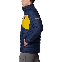 Veste isolante entièrement zippée Columbia Double Blitz Omni-Heat Infinity pour homme, bleu marine, West Virginia Mountaineers