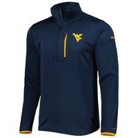 Men's Columbia Navy West Virginia Mountaineers Park View Omni-Wick Half-Zip Top