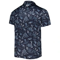 Polo pour homme Columbia Navy West Virginia Mountaineers Super Terminal Tackle Omni-Shade