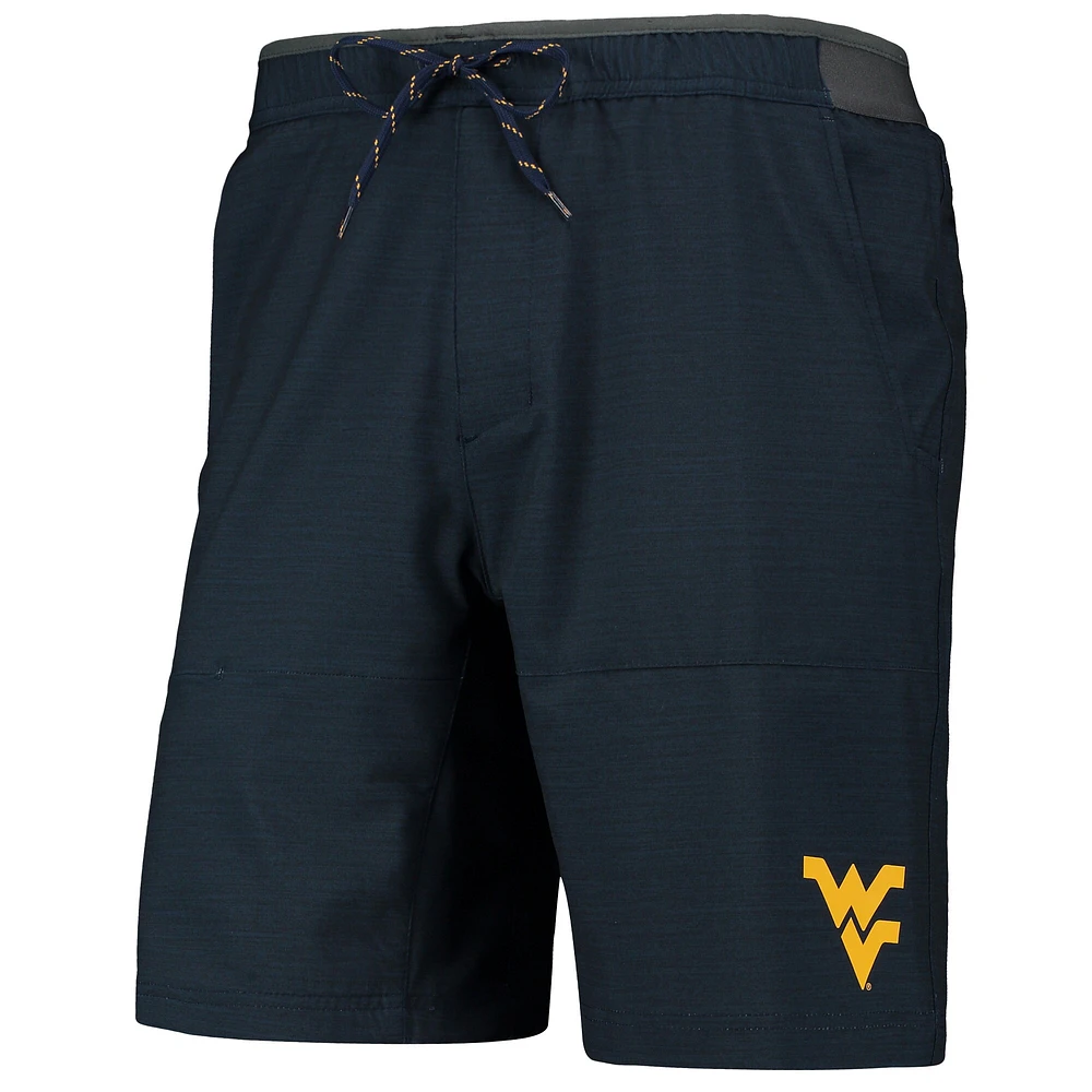 Men's Columbia Navy West Virginia Mountaineers Twisted Creek Omni-Shield Shorts