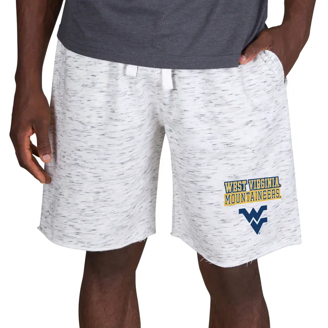 Lids West Virginia Mountaineers Concepts Sport Alley Fleece Shorts -  White/Charcoal