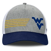 Men's Fanatics Heather Gray/Navy West Virginia Mountaineers Profile Trucker Adjustable Hat