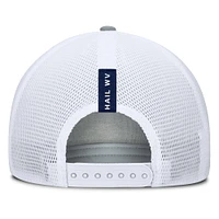 Men's Fanatics Heather Gray/Navy West Virginia Mountaineers Profile Trucker Adjustable Hat