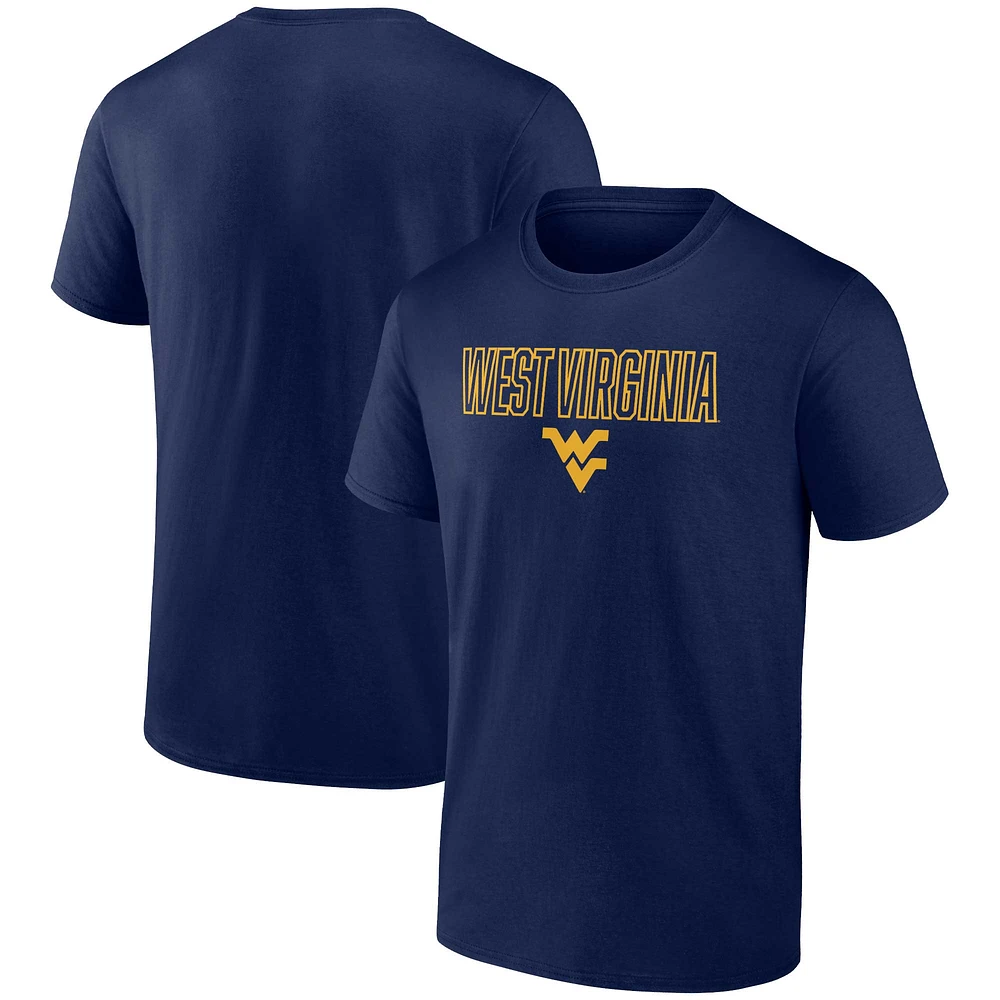 T-shirt classique de l'équipe en ligne Fanatics Navy West Virginia Mountaineers pour hommes