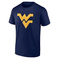 T-shirt Fanatics pour homme bleu marine West Virginia Mountaineers Core