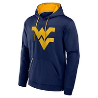 Sweat à capuche enfiler pois délavé bleu marine West Virginia Mountaineers pour homme Fanatics