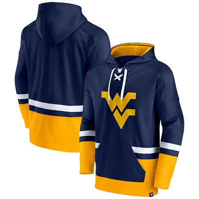 Sweat à capuche pour hommes Fanatics Navy West Virginia Mountaineers First Battle