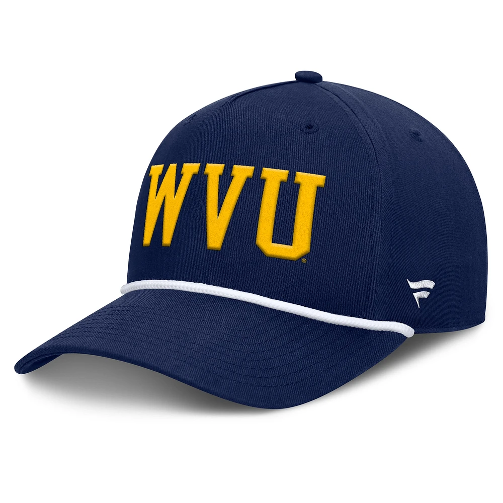 Men's Fanatics Navy West Virginia Mountaineers Foul Ball Rope Adjustable Hat