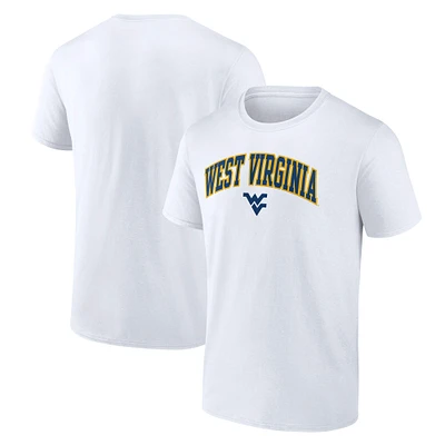 T-shirt Fanatics pour hommes, blanc, West Virginia Mountaineers Core