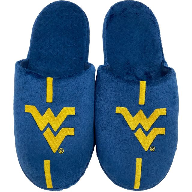 Chaussons d'équipe rayés FOCO West Virginia Mountaineers pour hommes