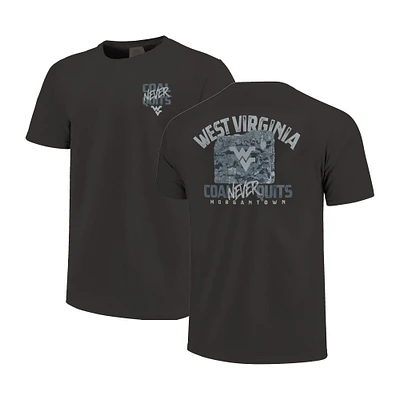 T-shirt graphite pour homme West Virginia Mountaineers, couleurs confort, construit sur la bravoure