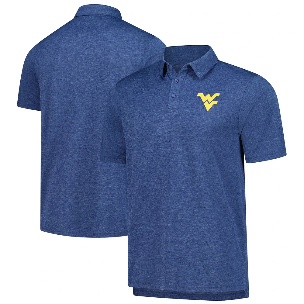 Men's Heather Navy West Virginia Mountaineers Carbon Polo